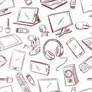 gaming computer device seamless pattern 1284 51634